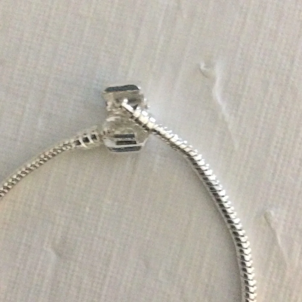 Elegant Silver Color Charm Bracelet. NWOT